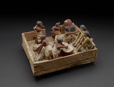 Model Showing Baking, Brewing and Butchering Activities by Egyptian 12th Dynasty